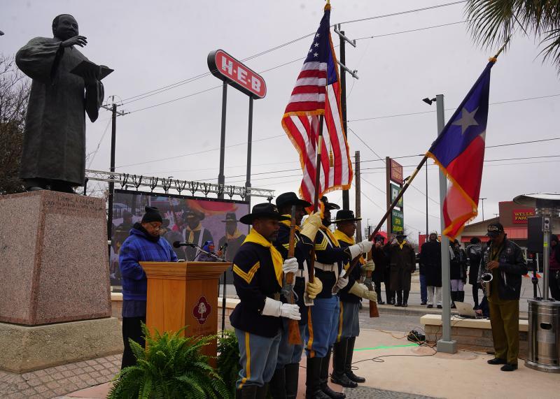 Fred Brock Post 828 and community honor MLK with wreaths Legiontown U